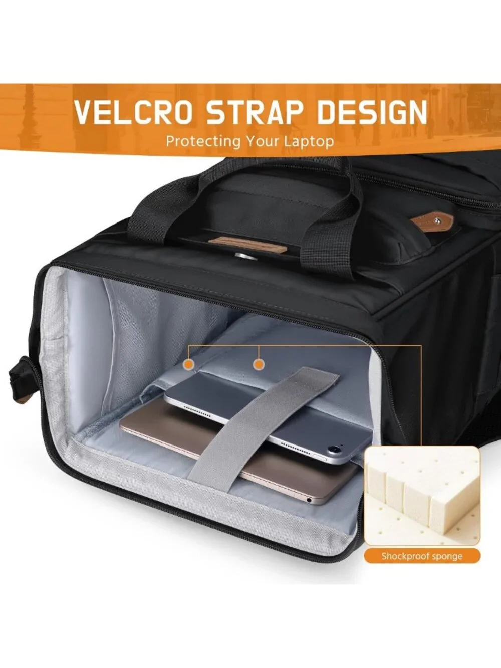 Stylish Waterproof Laptop Backpack for Men & Women, Fits 15.6-17.3
